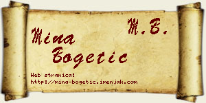 Mina Bogetić vizit kartica